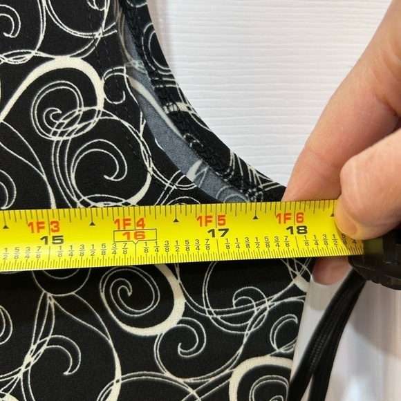 Chico's Side Cinch Sleeveless Dress Ruffle V Neck Faux Wrap Women's Size 1 M - Picture 6 of 7